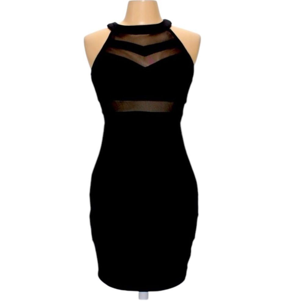Honey and Rosie Black Bodycon mini Dress Women’s cocktail Size Medium